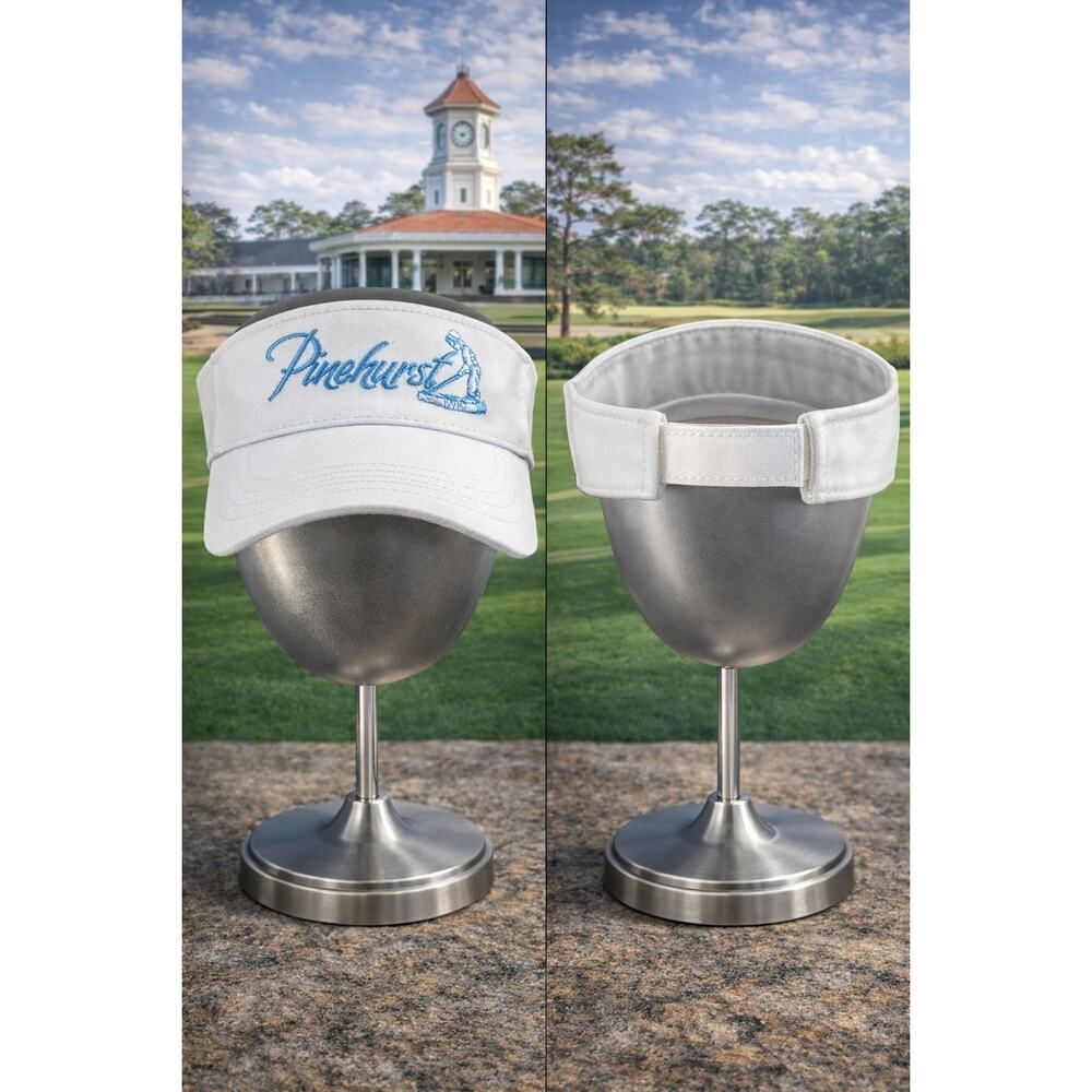 Pinehurst US Open Golf Visor Imperial White Blue Strapback Hat